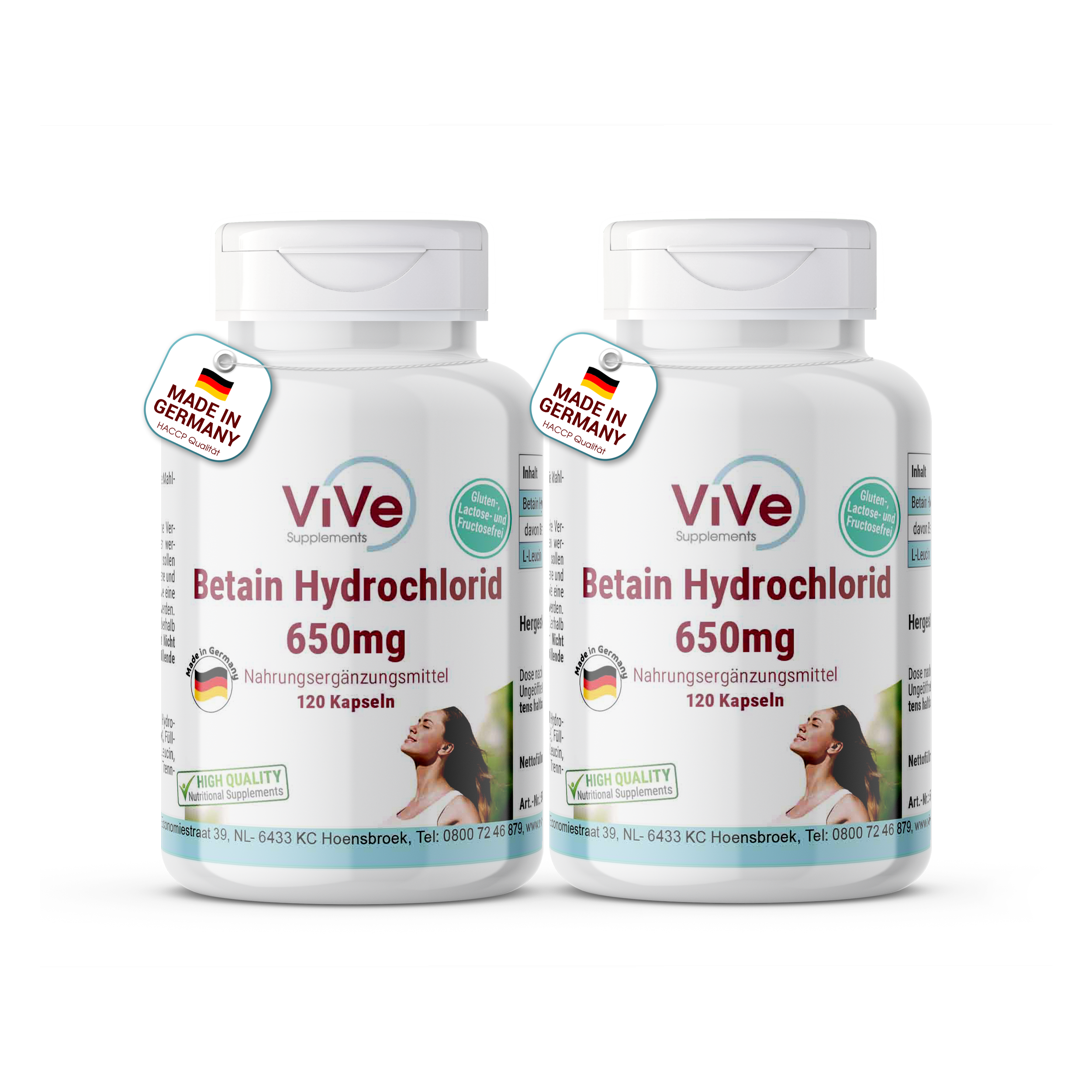 Betaine Hydrochloride 650mg